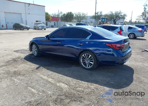 2018 Infiniti Q50 3.0T Luxe z USA, uszkodzony, nr VIN JN1EV7AR6JM443375